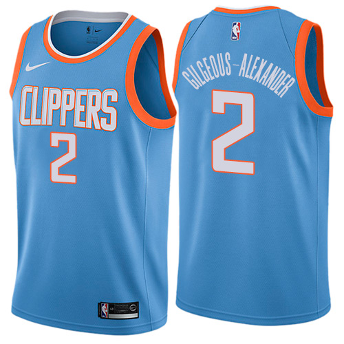 Clippers Blue Angeles Clippers #2 Nike Jersey - Value-Priced