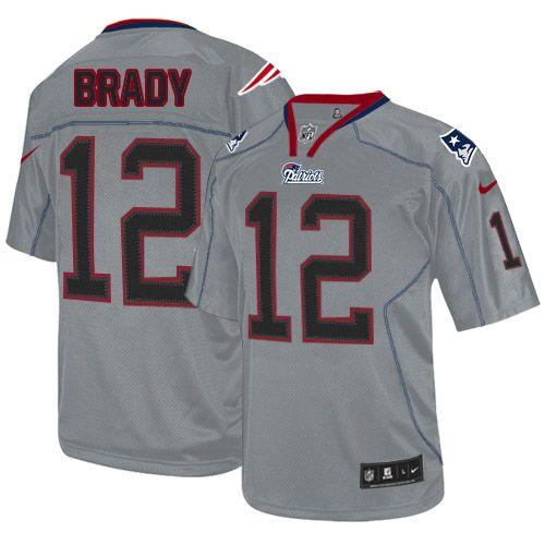 Official NFL NE Patriots #12 Tom Brady Team Color Lights Out Jersey