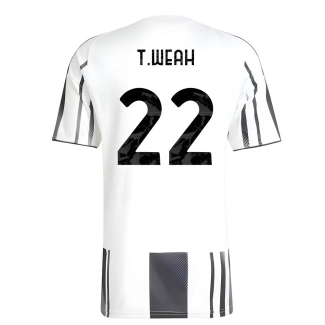 Juve Juventus Home Shirt T Weah #22 Authentic Design Fervent Updat...