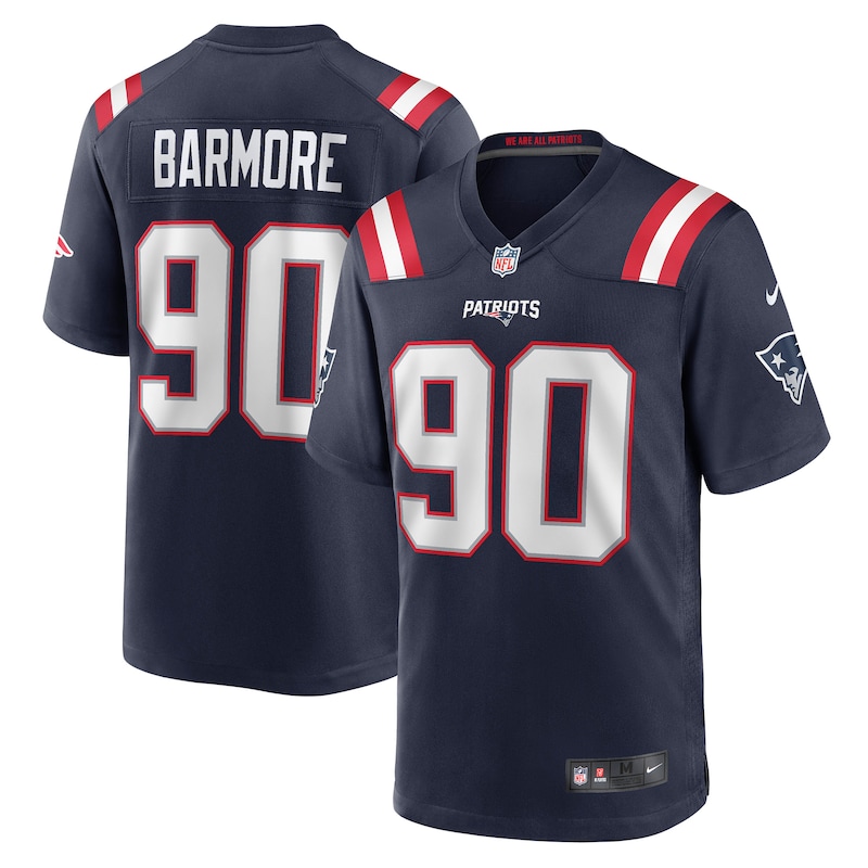 None Christian Barmore New England Patriots Iconic Replica Jersey