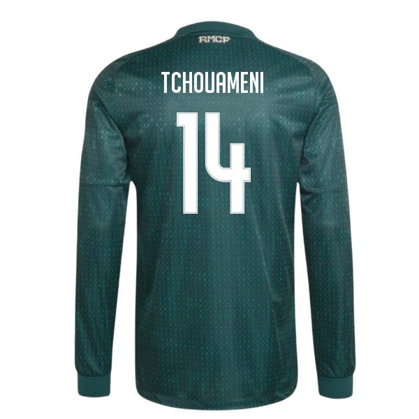[DDJ] 2026 2027 Real Madrid Long Sleeve Shirt Away Authentic Apparel (Tchouameni 14)