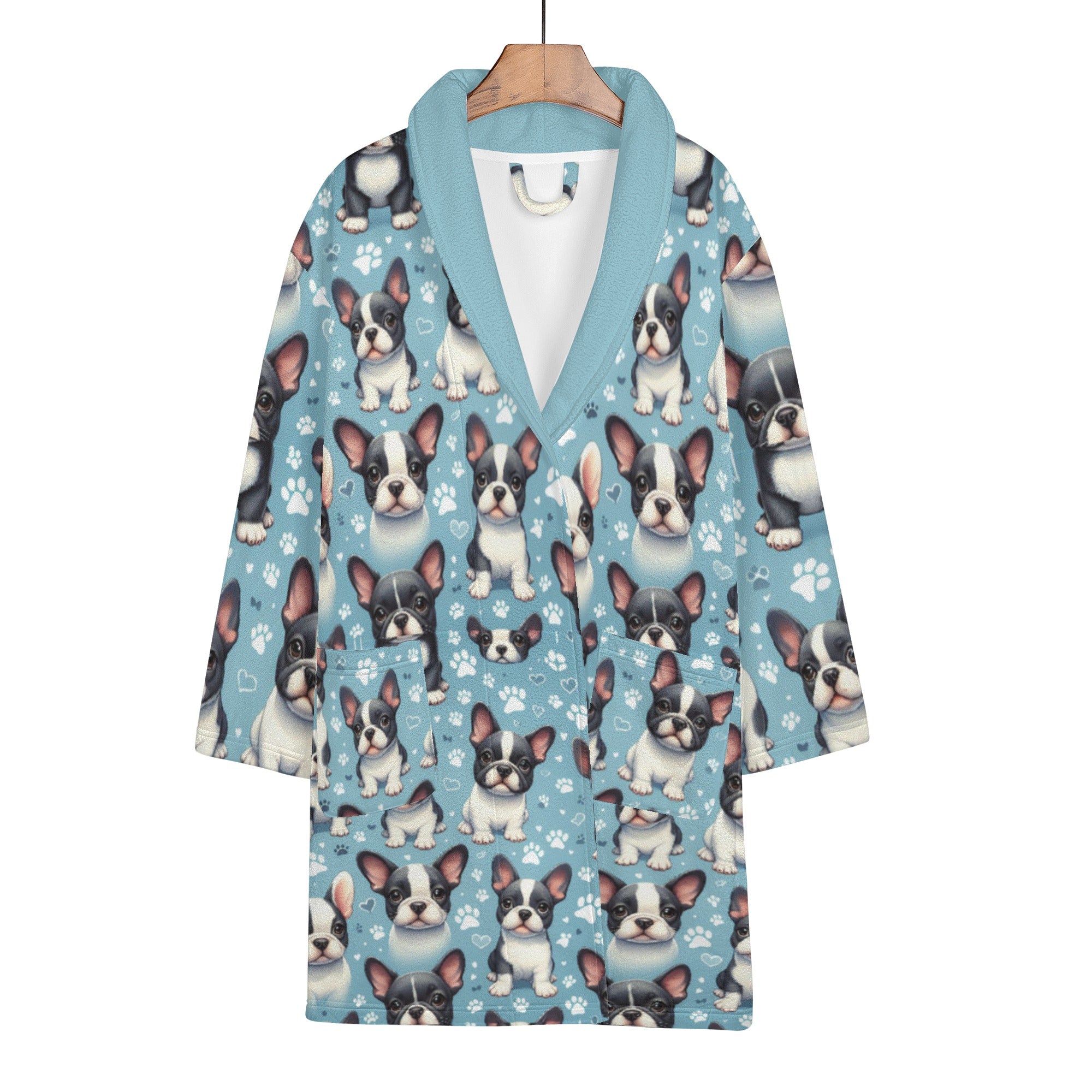 Fashion-Forward Winnie - Women Bathrobe for French Bulldog Lovers
