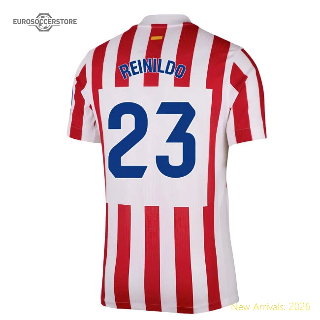 2025-2026 Madrid Atletico Madrid Home Kit Shirt (Reinildo 23)