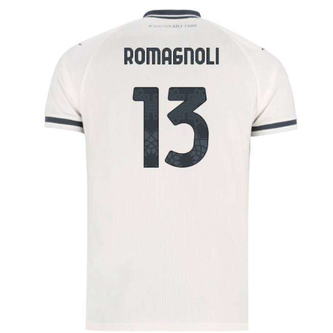 Professional-Grade 2025-2026 Lazio Away Shirt - Kids (Romagnoli 13)