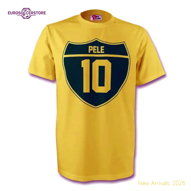 Pele Brazil Crest Tee (yellow) - Kids