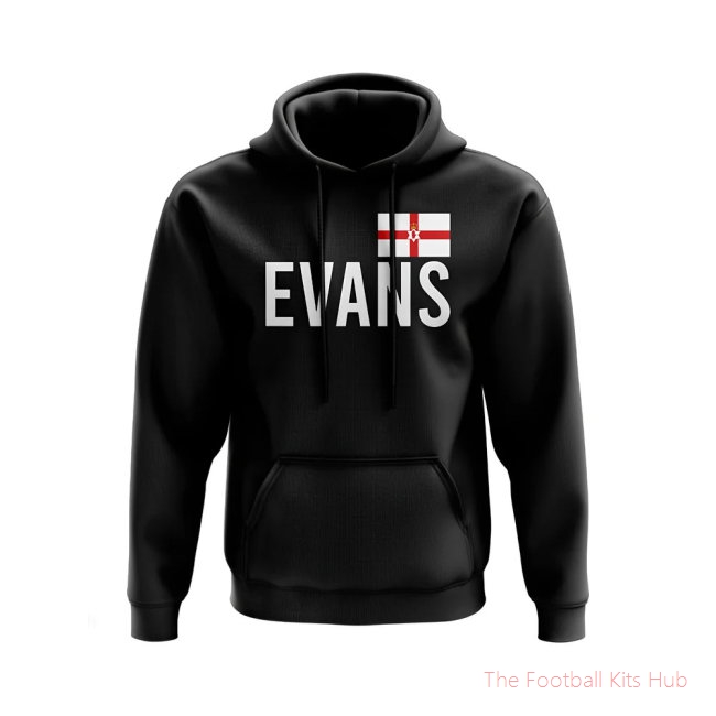 Jonny Evans Northern Ireland Name Hoody (Black)