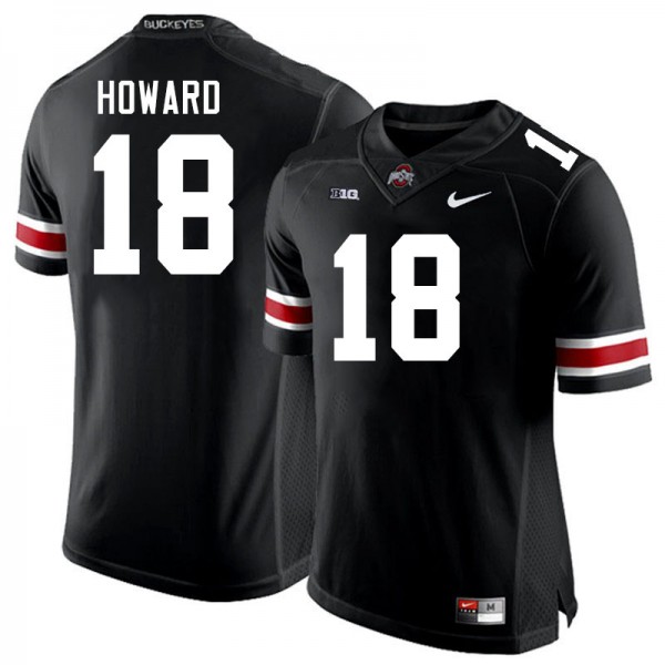 Men Ohio State Buckeyes #18 Will Howard Black Nike Stitch Jersey