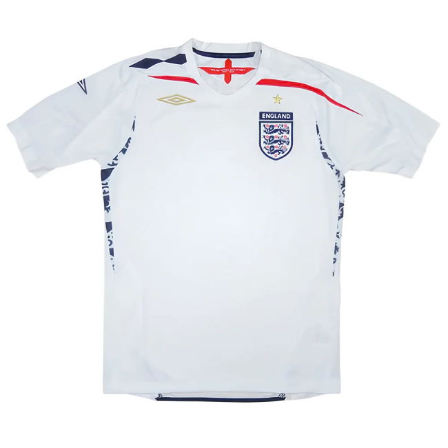 Authentic 2007-2008 England Home Official Soccer World Kit Official