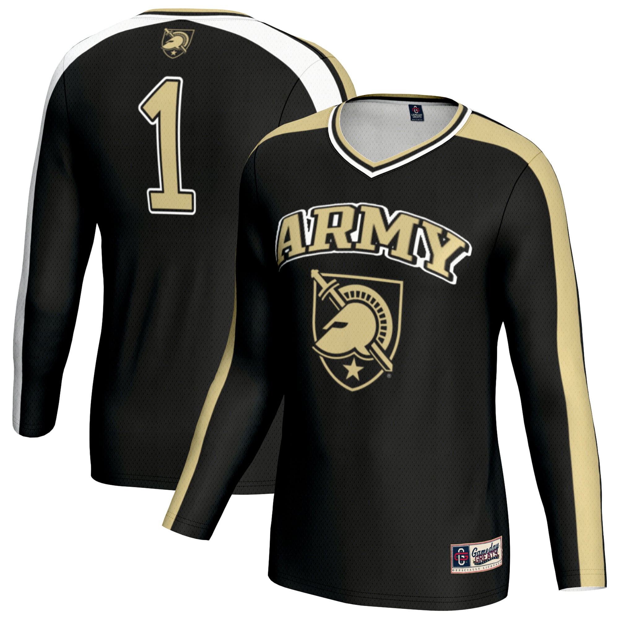 Army Black Knights GameDay Greats Youth #1 Lightweight Volleyball Fashion Jersey - Black