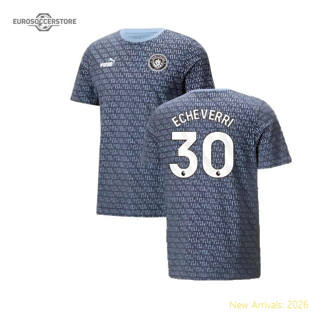 Authentic 2024-2025 Man City Ftblculture Tee Aop (navy) - Kids