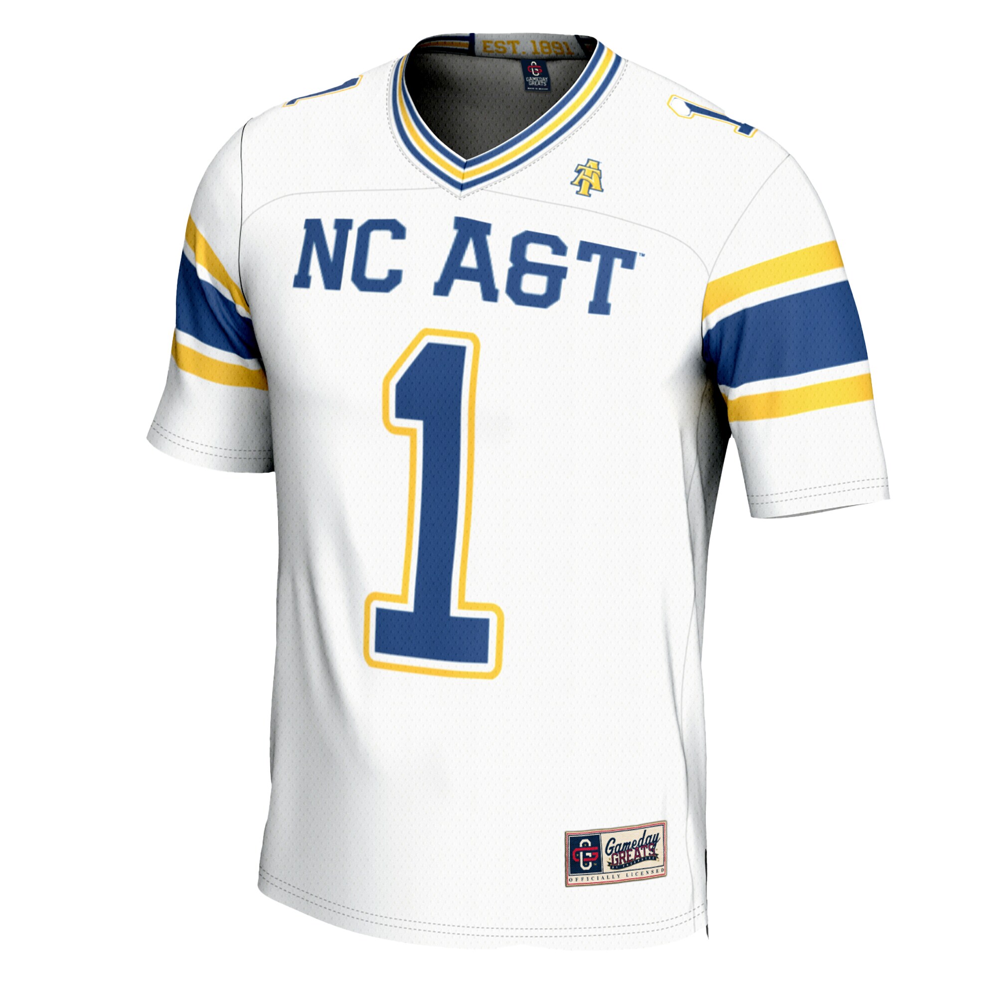 #1 North Carolina A&T Aggies GameDay Greats Youth Football Jersey - White