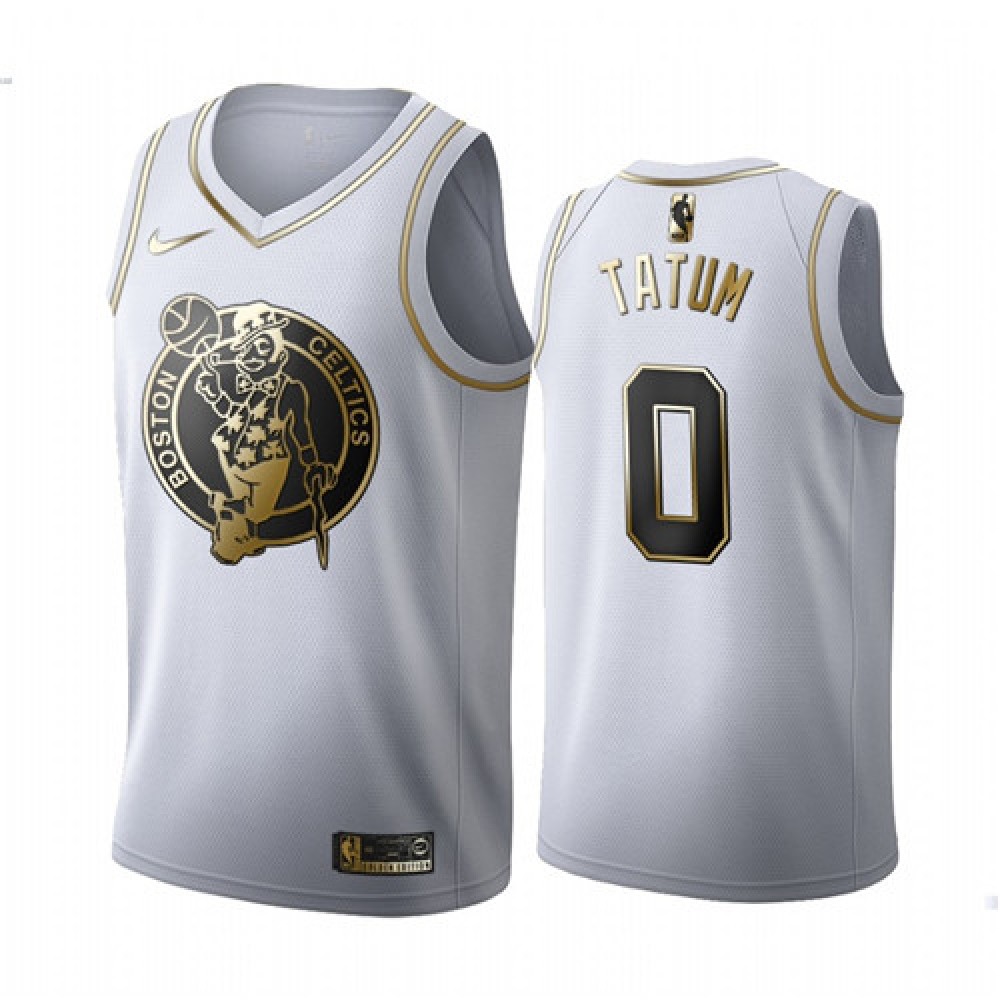 Elite Jersey Boston Celtics Jayson Tatum0 White - Golden Edition