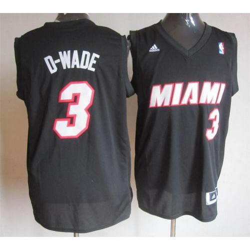 Heat Black Miami Heat #3 Jersey - Budget-Friendly Basketball Jersey