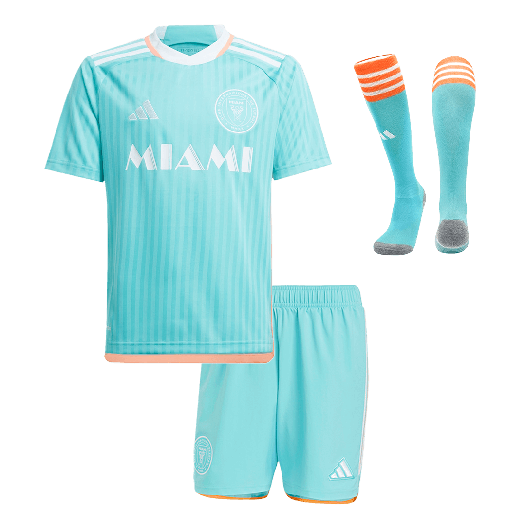 Kid's Inter Miami CF Third Away Soccer Jersey Kit(Jersey+Shorts+Socks)