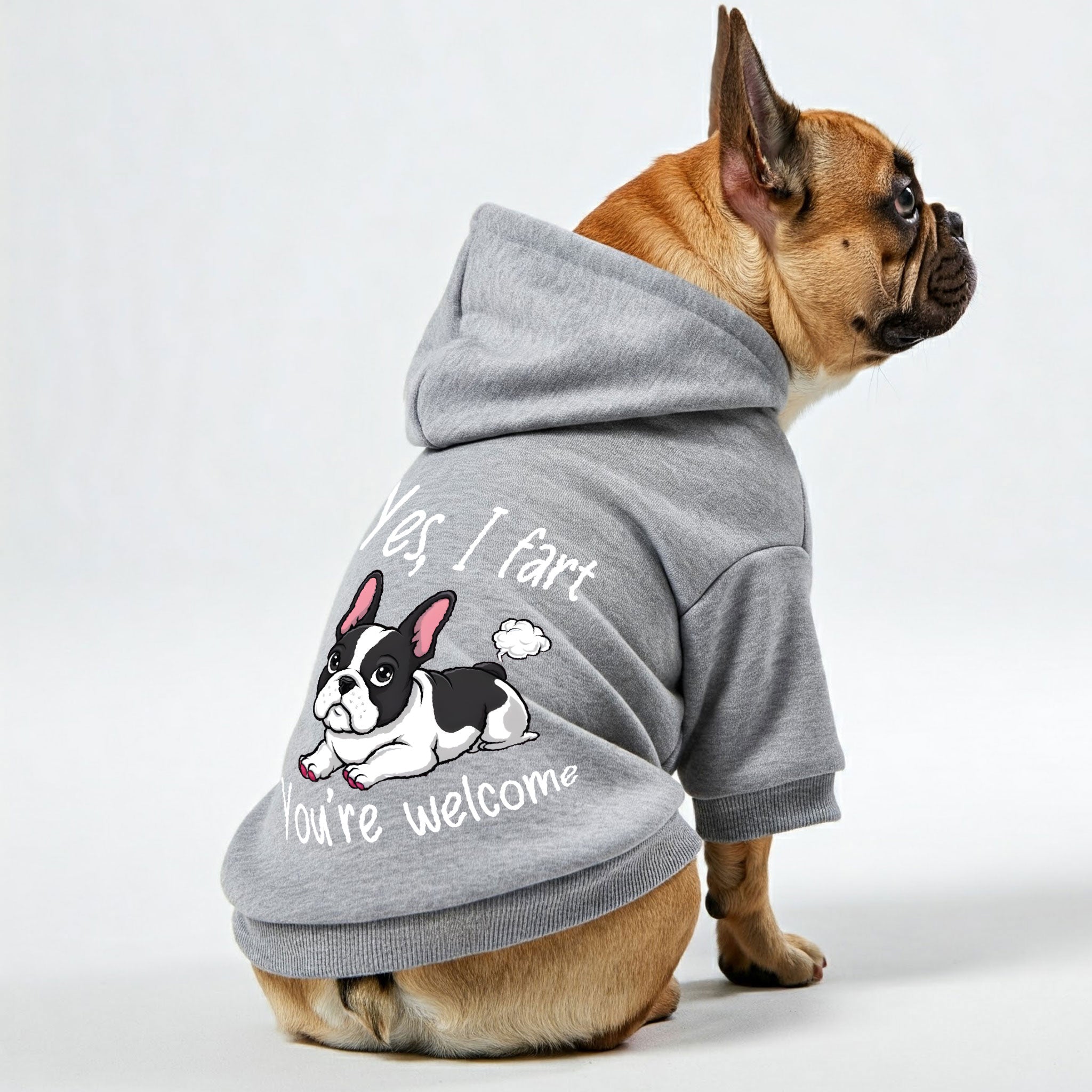 Yes, I Fart. You’re Welcome - Casual Personalized French Bulldog Hoodies With Funny Quotes – Stylish, Cozy, And Premium 100% Cotton For Dog Lovers