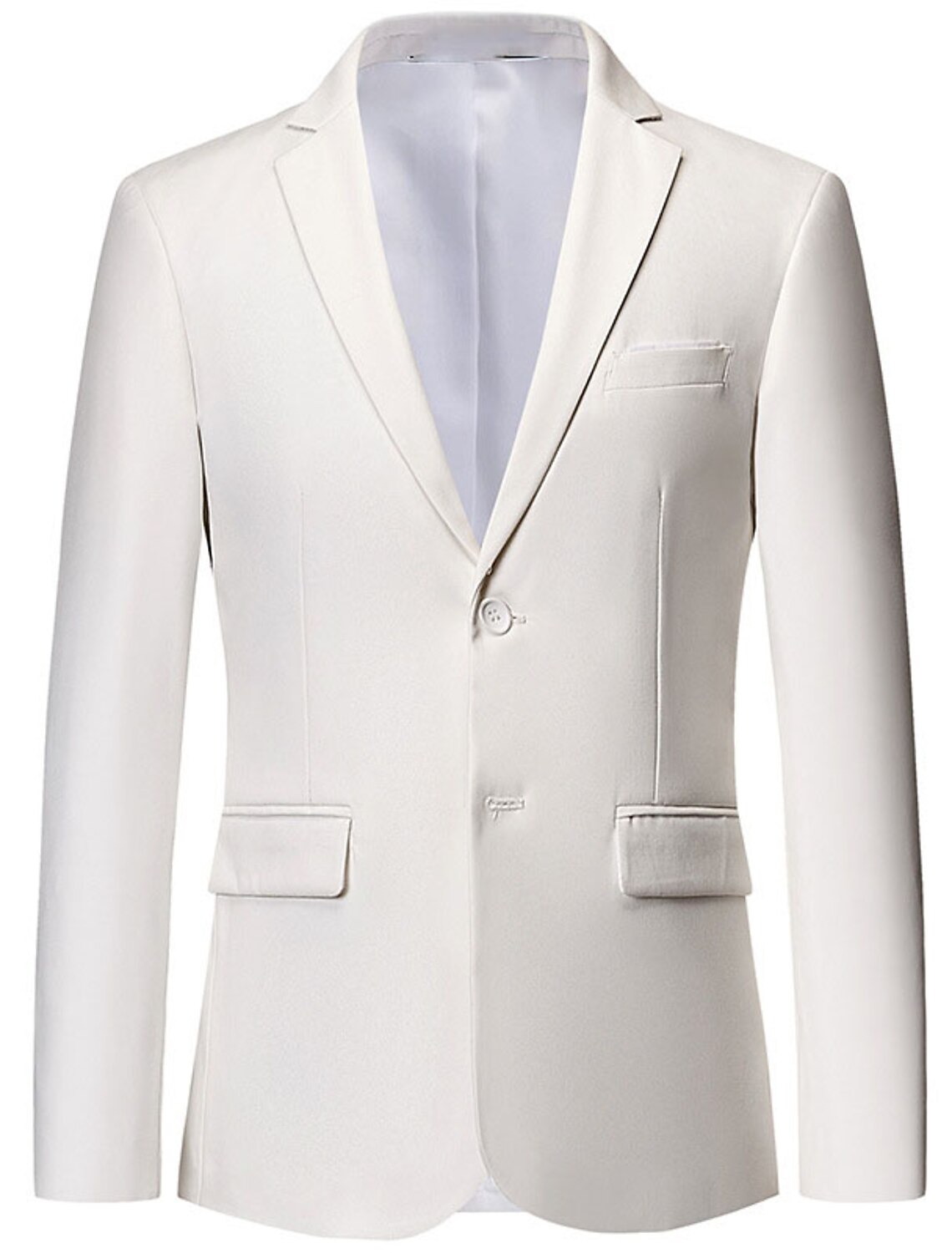 Men's Jacket Blazer Wedding Business Outdoor Pocket Spring Fall Plain