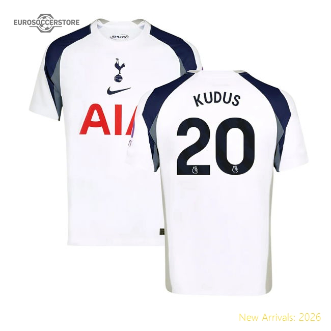 2025-2026 Tottenham Hotspur Hotspur Home Shirt (kudus 20)