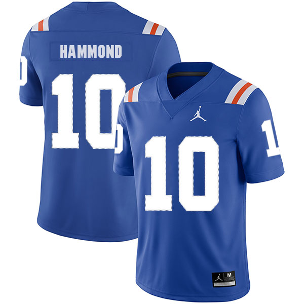 Men's None Blue 2024 game jersey Josh Hammond #10 moisture wicking
