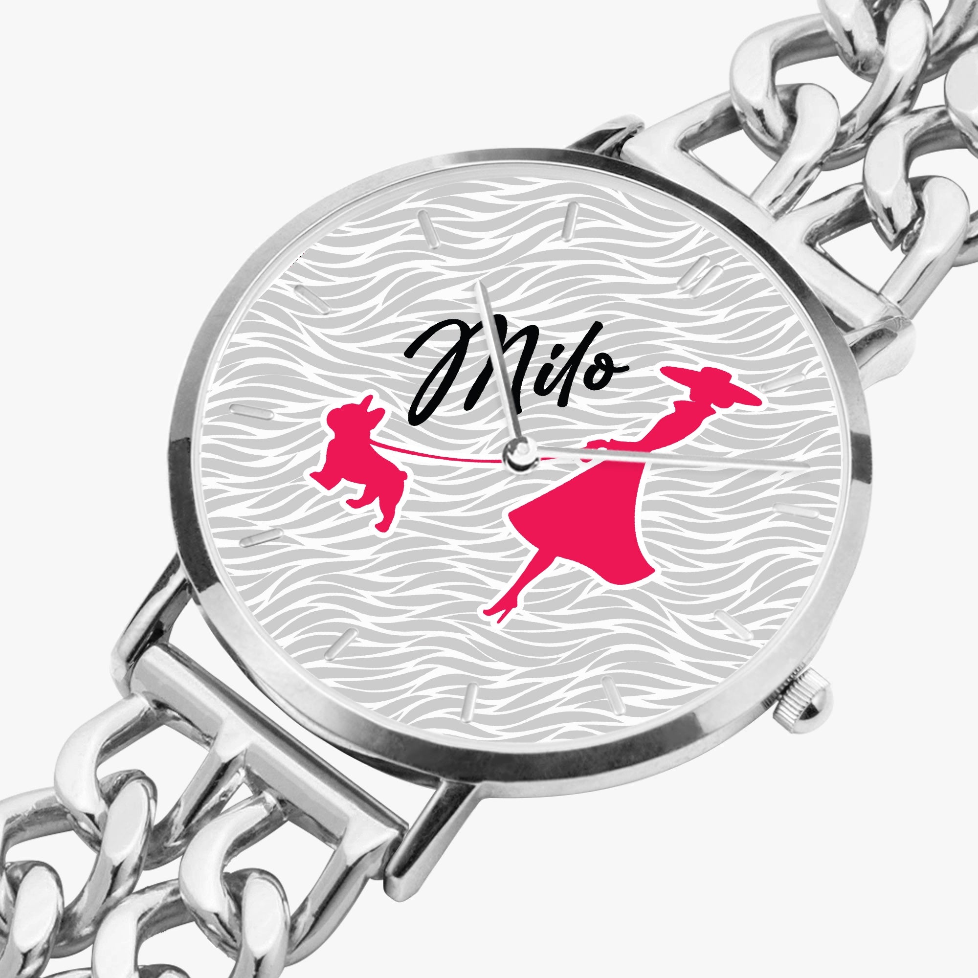 Personalized Chic Hollow Strap Watch For Frenchie Lovers Dog Supplies