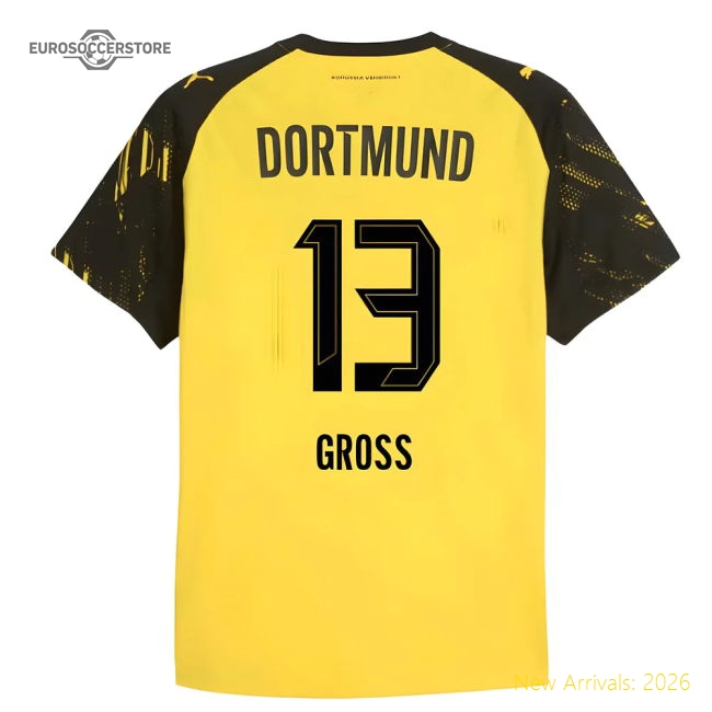 Popular 2025-2026 Borussia Dortmund Authentic Home Shirt (Gross 13)