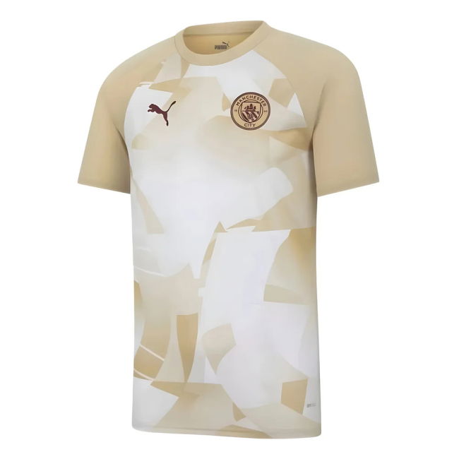 soccer jersey 2023-2024 Man City Prematch SS Jersey (Granola) - Kids