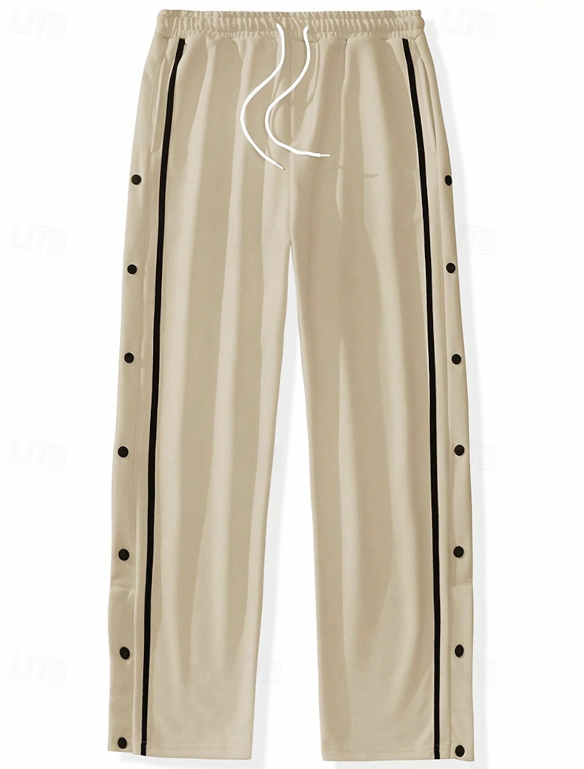 Men's Wide-leg Sweatpants sport pants Casual Pants with Pockets Split High Waist Bottoms Gym Athleisure Workout Spring Fall Breathable Gym Workout Track Regular Fit Sportswear Activewear Solid Colored