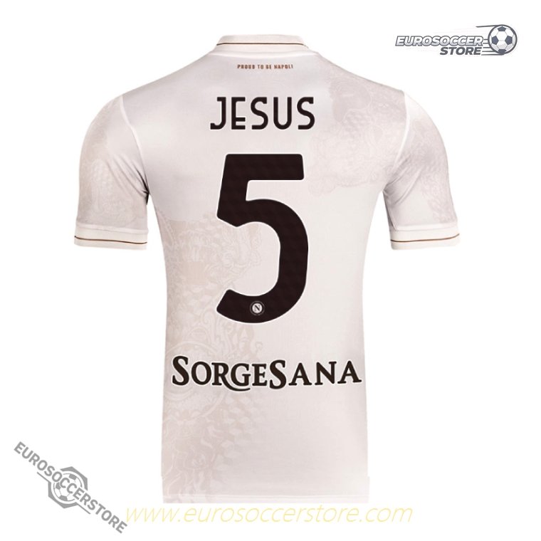 Napoli's 25-26 Season Away Jersey with JESUS 5 Printing