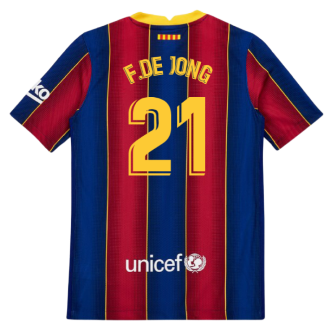 Excellent 2020-2021 Fcb Vapor Match Home Kit (kids) (fde Jong 21)