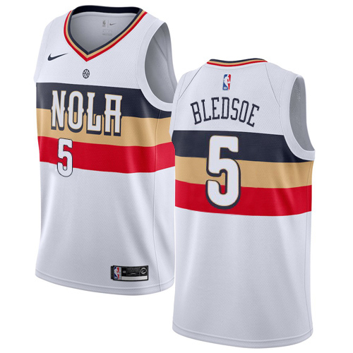Nike Pelicans White Orleans Pelicans #5 Jersey - Cost-Effective