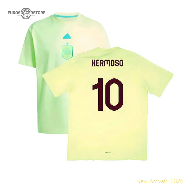 High-Quality 2024-25 Season Spain Travel Tee (yellow) (hermoso 10