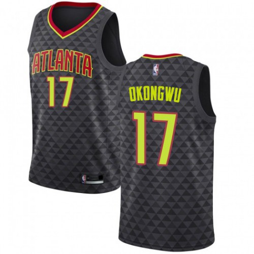 Black LAC Atlanta Hawks #17 Nike Breathable Jersey NBA Fan Apparel