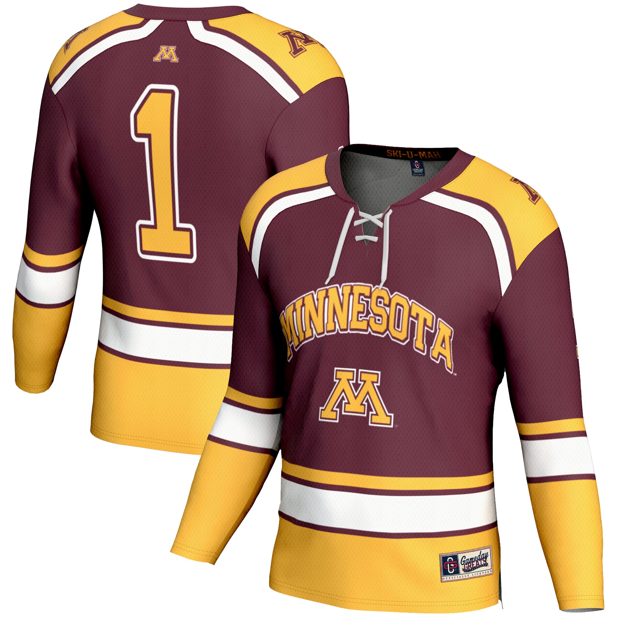 #1 Minnesota Golden Gophers GameDay Greats Youth Hockey Jersey - Maroon