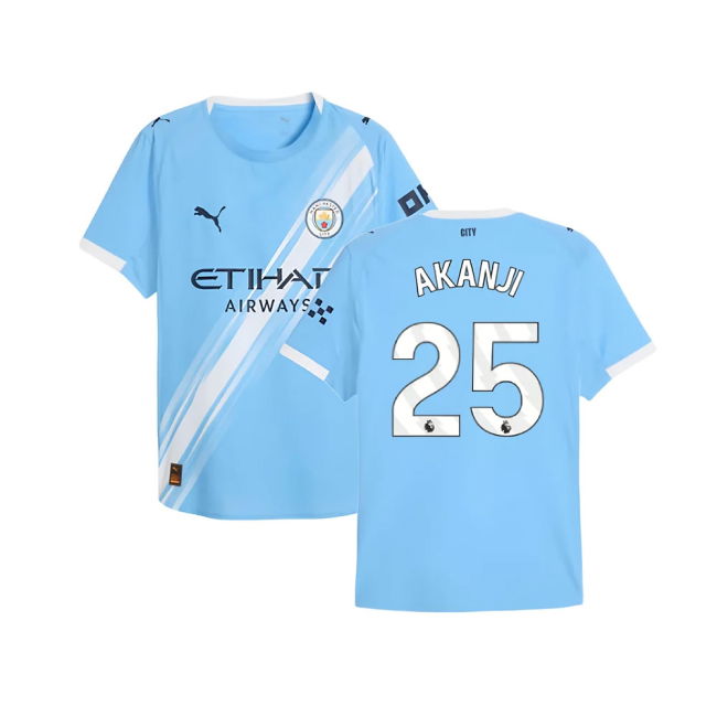 2025-20 Man City Home Football Shirt Akanji Name Number M S