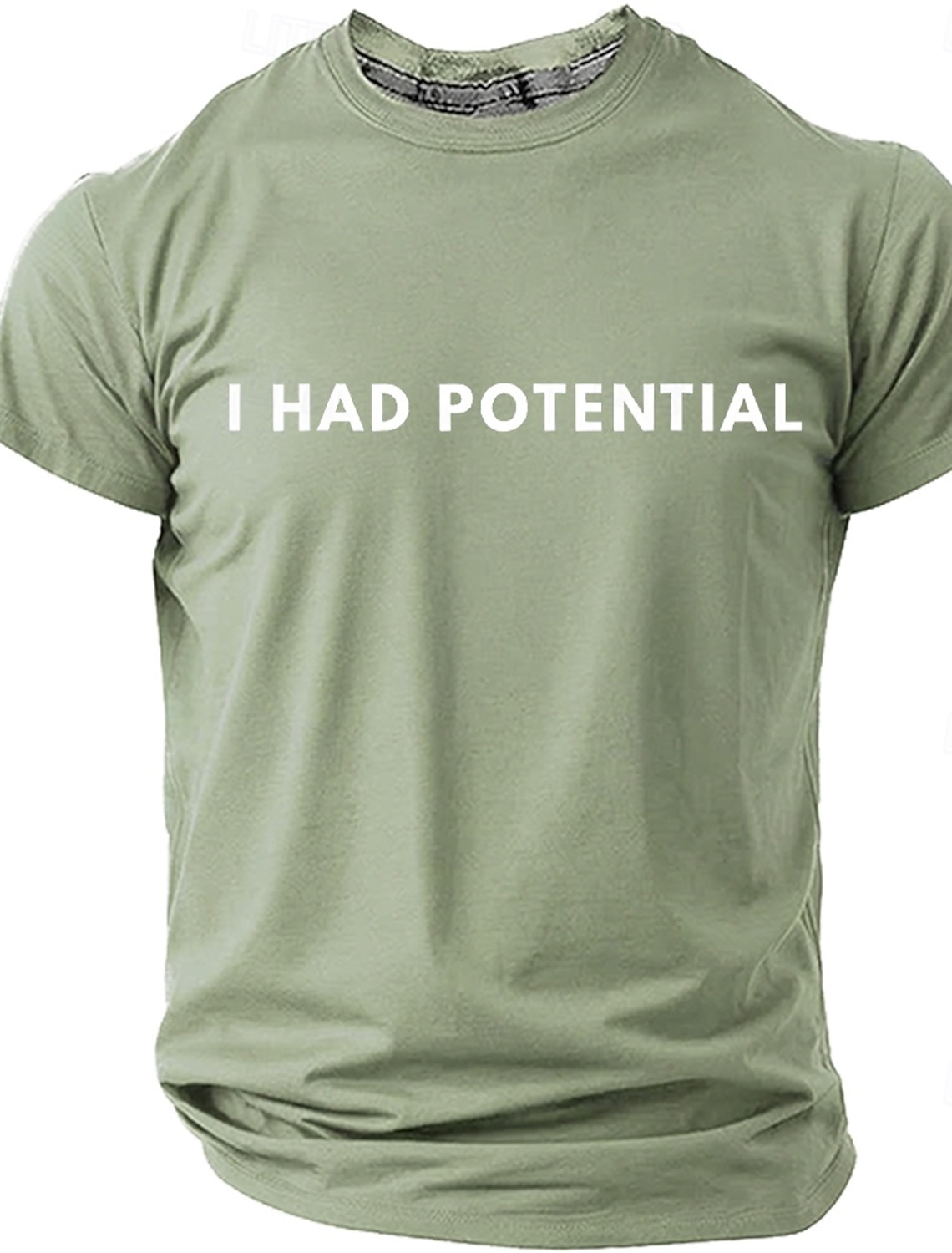 Men's I Had Potential Funny Sarcastic Quote Minimalist Meme T Shirt Graphic Regular Fit Gifted Child Burnout Humor Casual Daily Designer Clothing Apparel S M L XL XXL XXXL