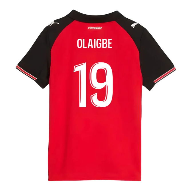 2025-2026 Stade Rennais Home Shirt (Kids) (Olaigbe 19)