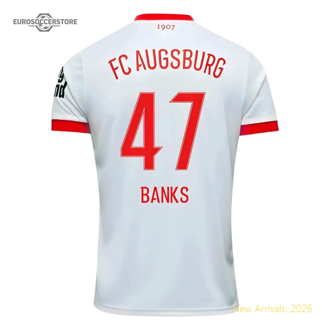 Professional-Grade 2025-2026 Fc Augsburg Home Shirt (Banks 47)