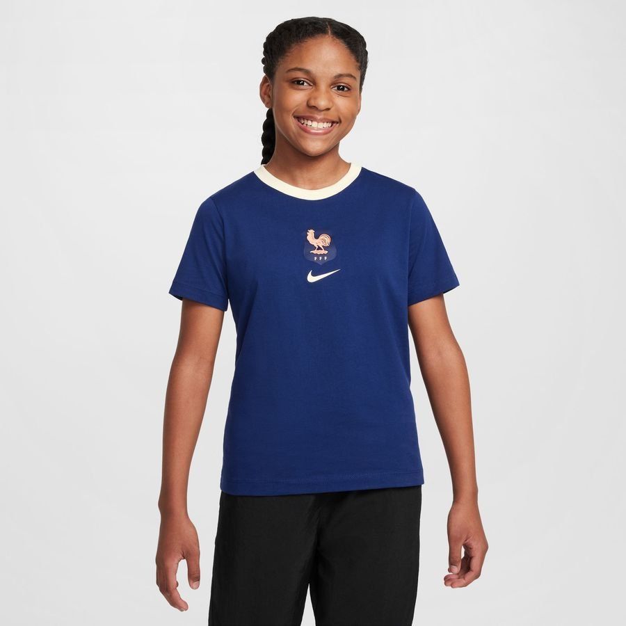 France T-Shirt Crest Women's EURO 2025 - Blue Void Kids