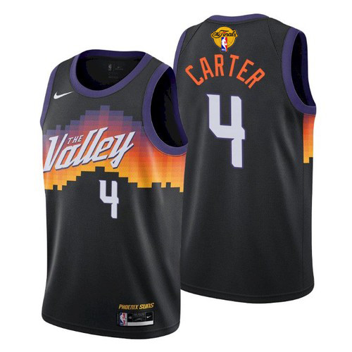 Elite Suns #4 Jevon Carter 2021 Finals NBA City Jersey Black - Great
