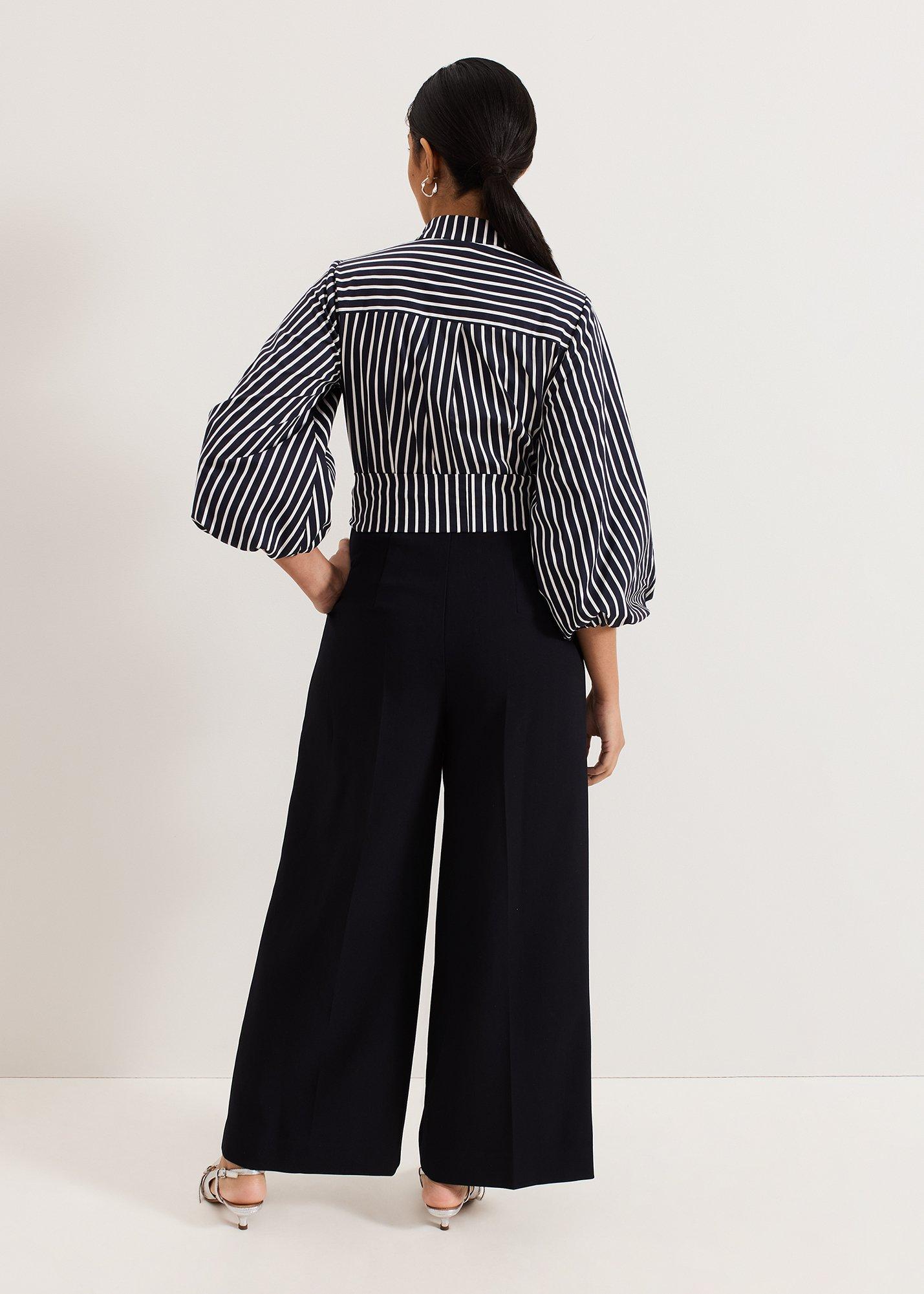 Petite Bree Stripe Wide Leg Jumpsuit