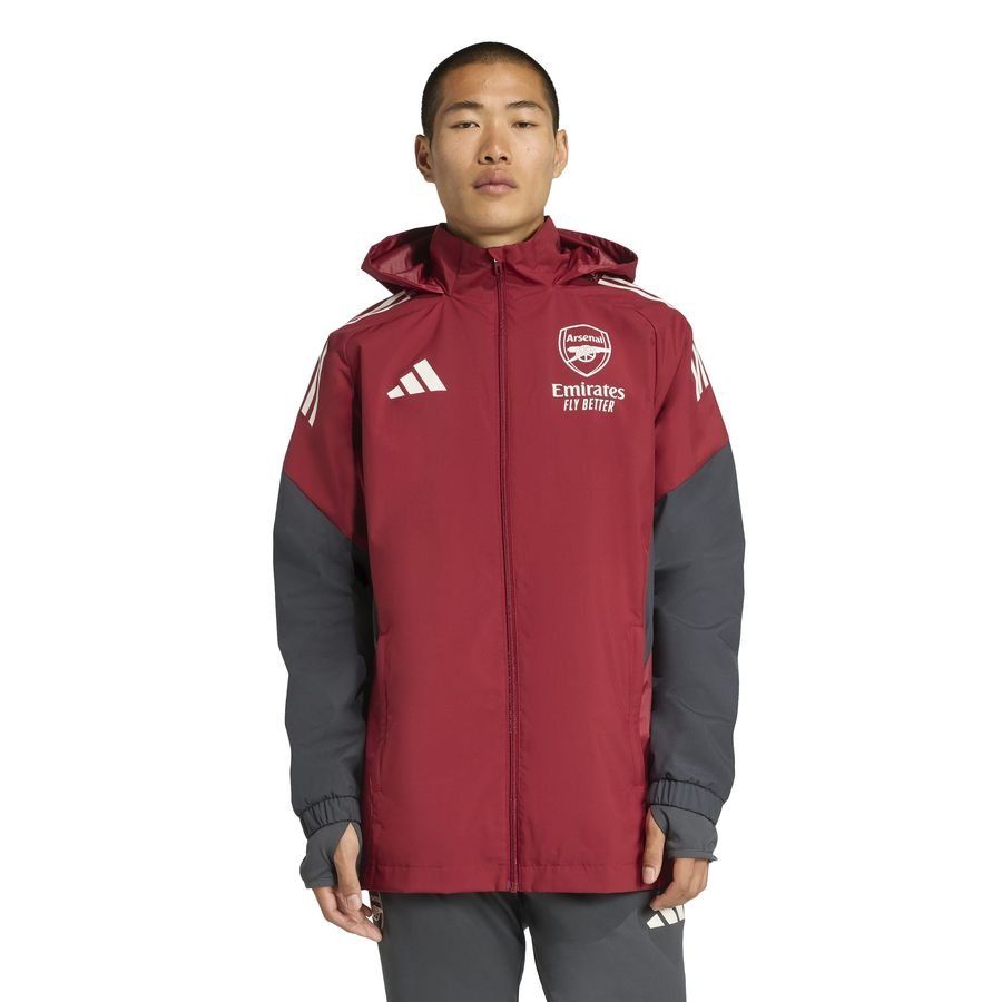 Arsenal Travel Jacket Tiro 25 All Weather Eu Collegiate Burgundy/dark