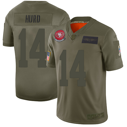 Authentic NFL SF 49ers #14 Jalen Hurd Team Color Limited Jersey