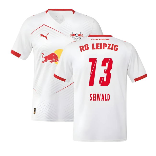 Authentic 2025-2026 Leipzig Home With Retro Design - Golden Boot