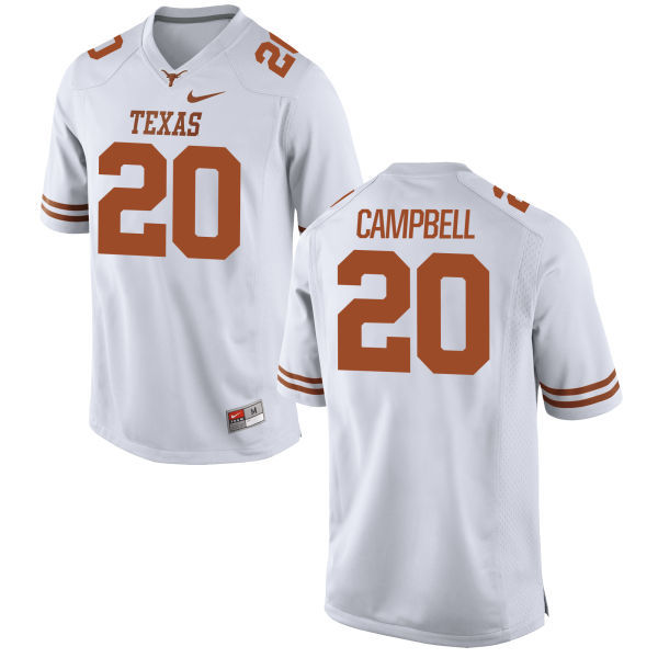 Men's UT TX White 2024 premium Earl Campbell #20 durabl Jersey