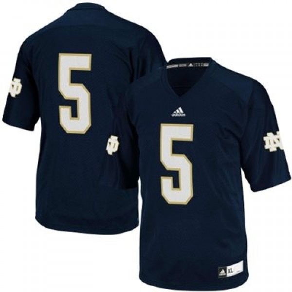 Blue Notre Dame Fighting Irish #5 Adidas Youth Blue Official Replica