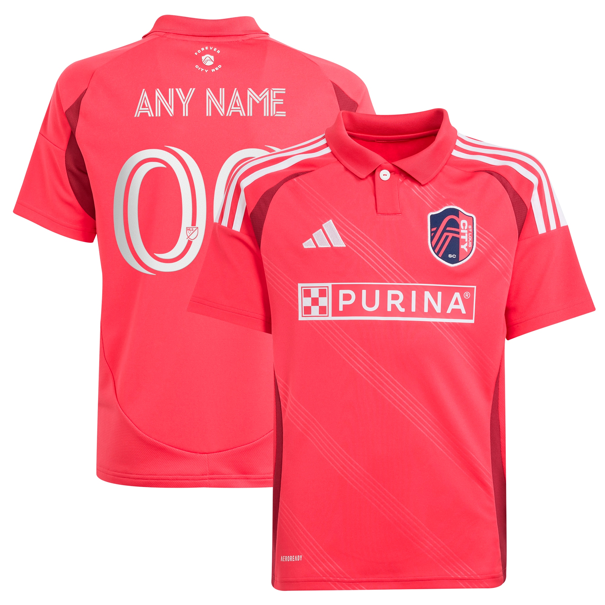 [JED] St. Louis City SC Youth 2025 Forever CITY Red Replica Custom Jersey - Red