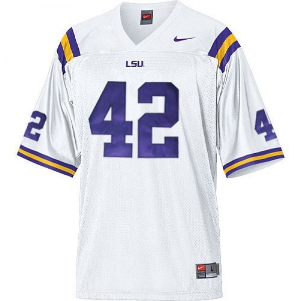 Authentic Youth Lsu Tigers #42 Michael Ford White Design