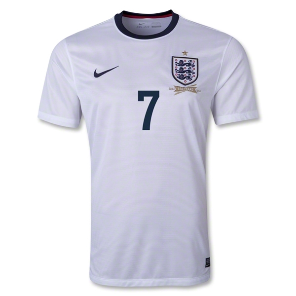 Quick Dry 2013 England 7 TOWNSEND Home White Jersey Shirt