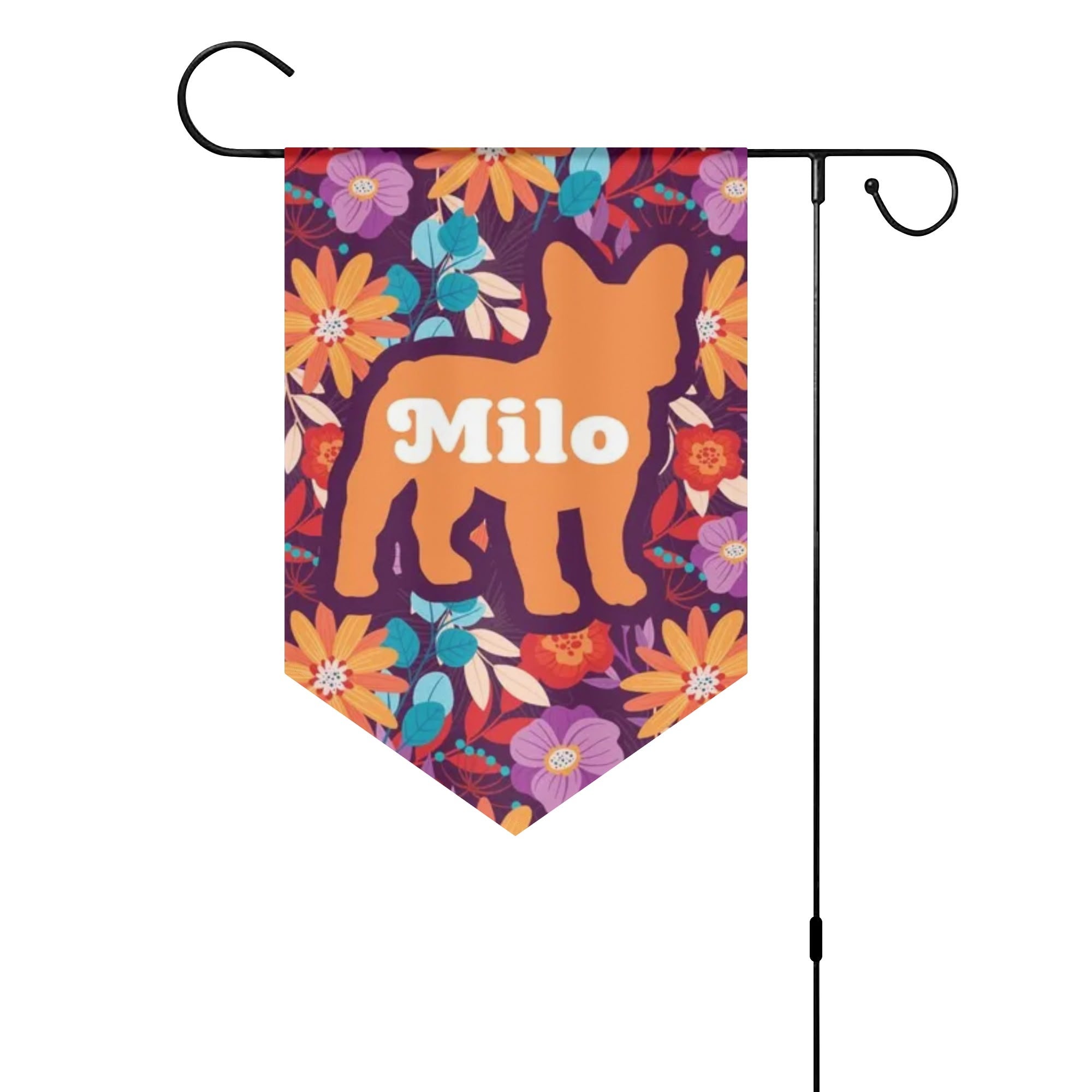 French Bulldog Custom Garden Flag Banner With French Bulldog Name Durable Dog Item