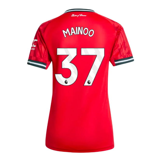2025-2026 Man Utd Home Shirt (Womens) (Mainoo 37)