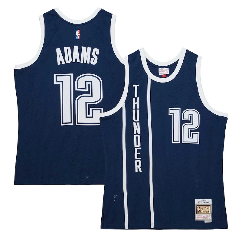 Steven Adams OKC Swingman Jersey - vintage authentic - Navy athletic